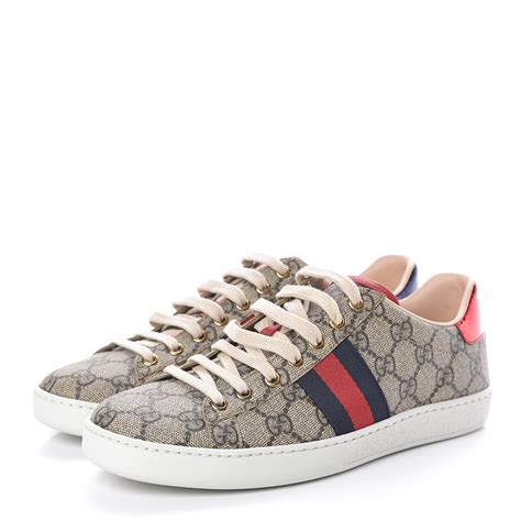 gucci sneakers dames beige|gucci gg supreme sneakers.